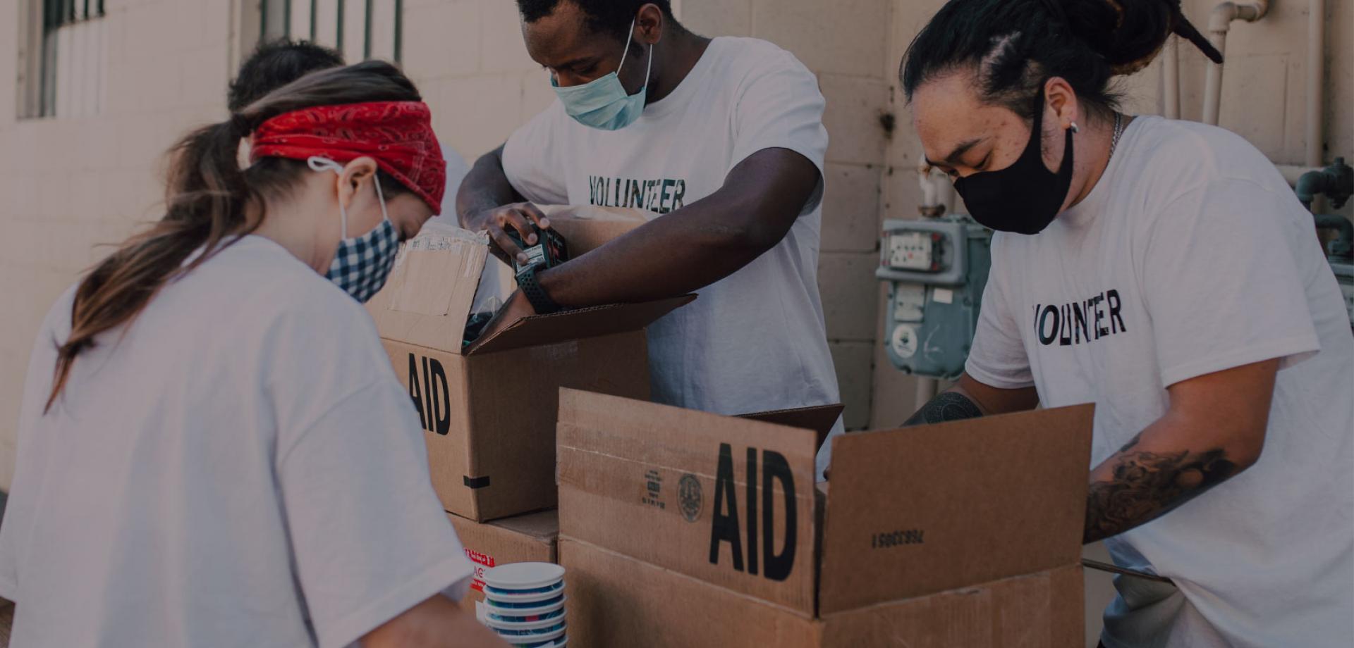 young people doing volunteer work