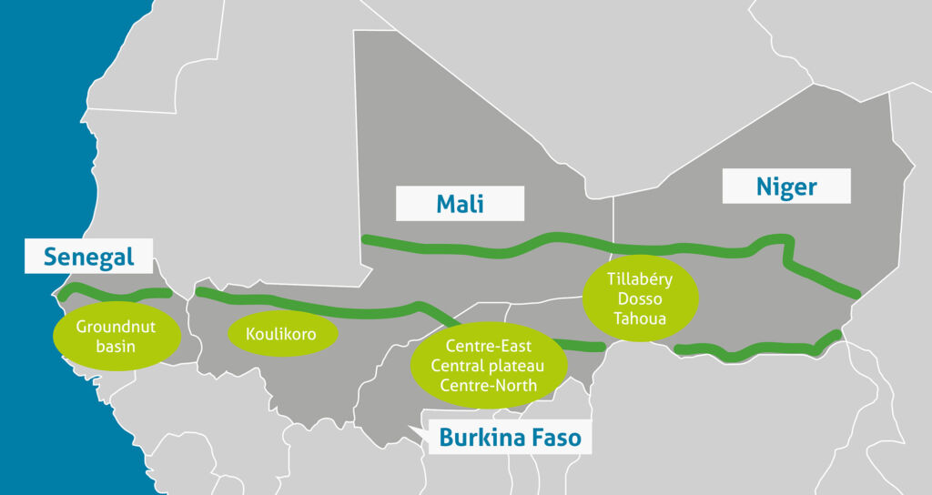 area of action of the great green wall