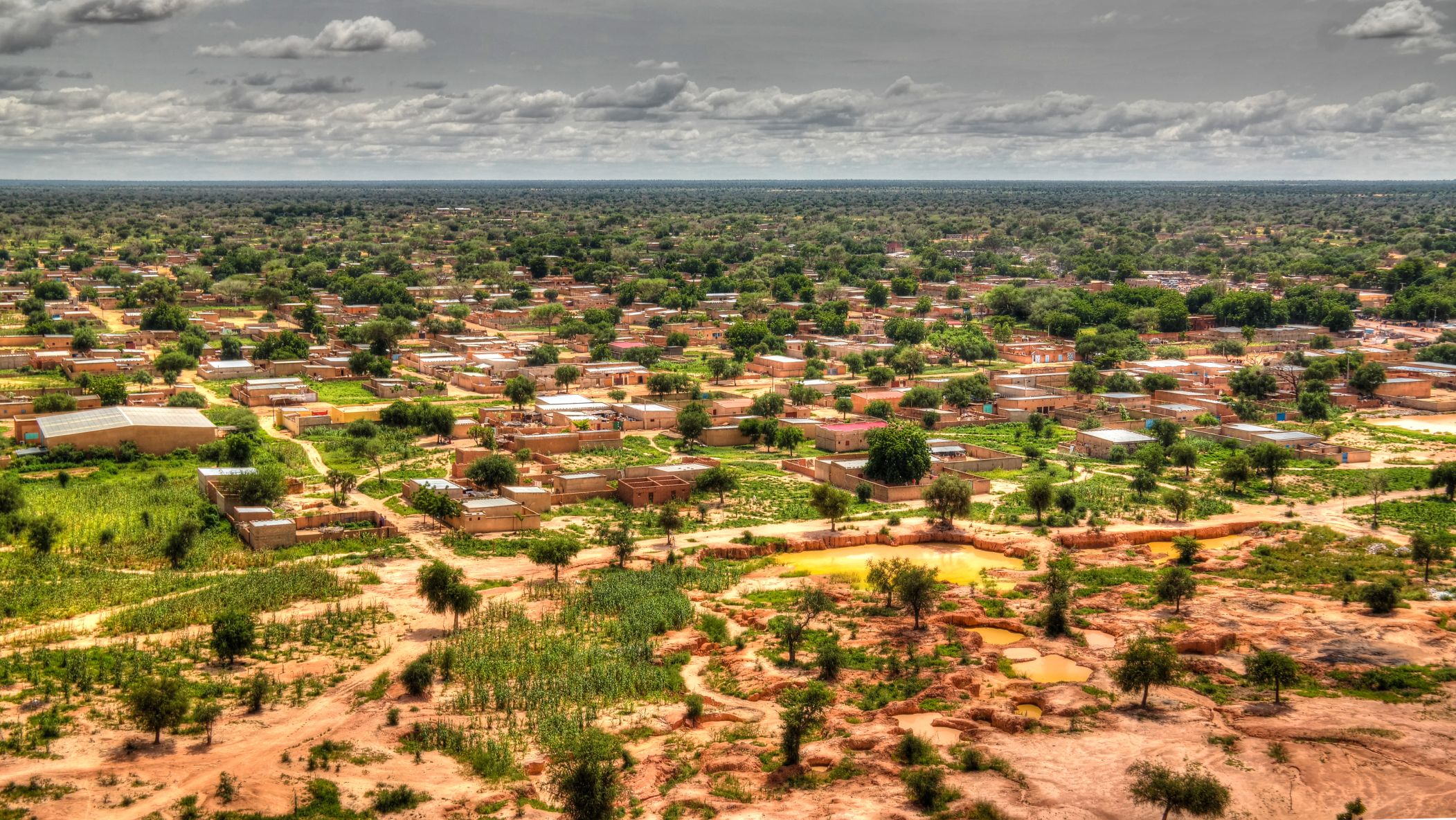 aerial view of landscape, Niger