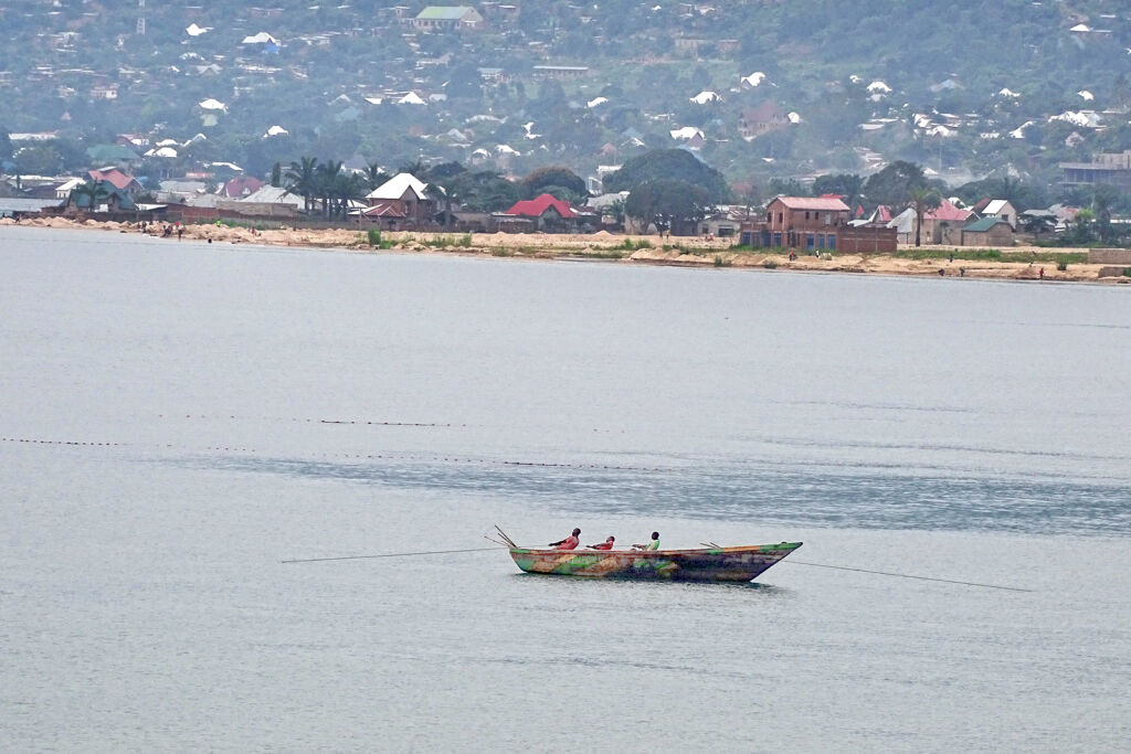 fishermen on Lake Tanganyika's shore in Burundi