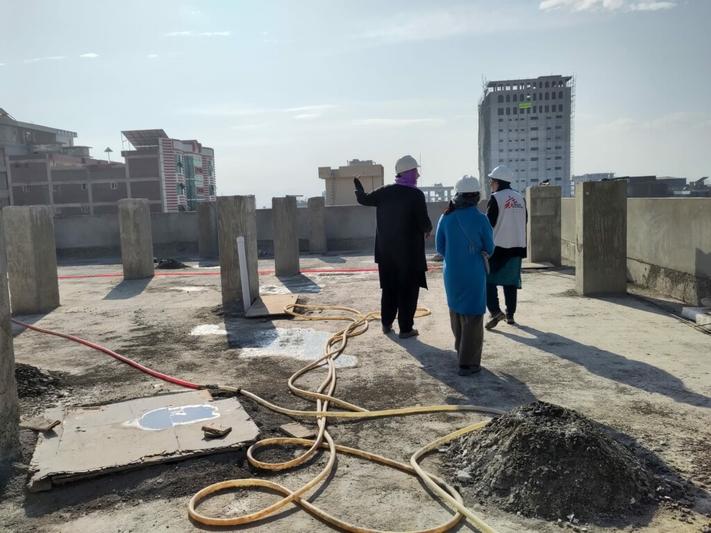 people on a construction site