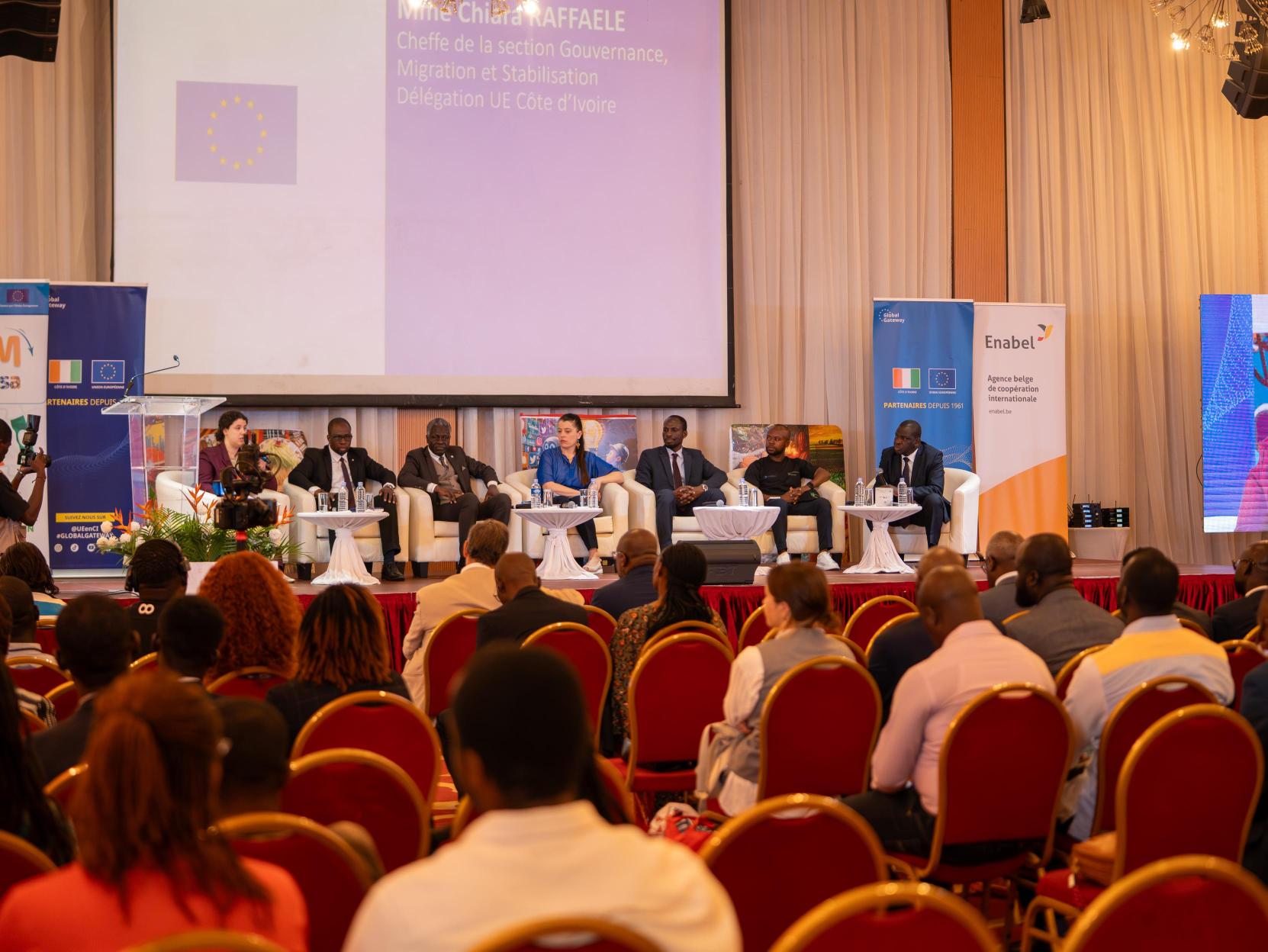 people sitted down in an event room
