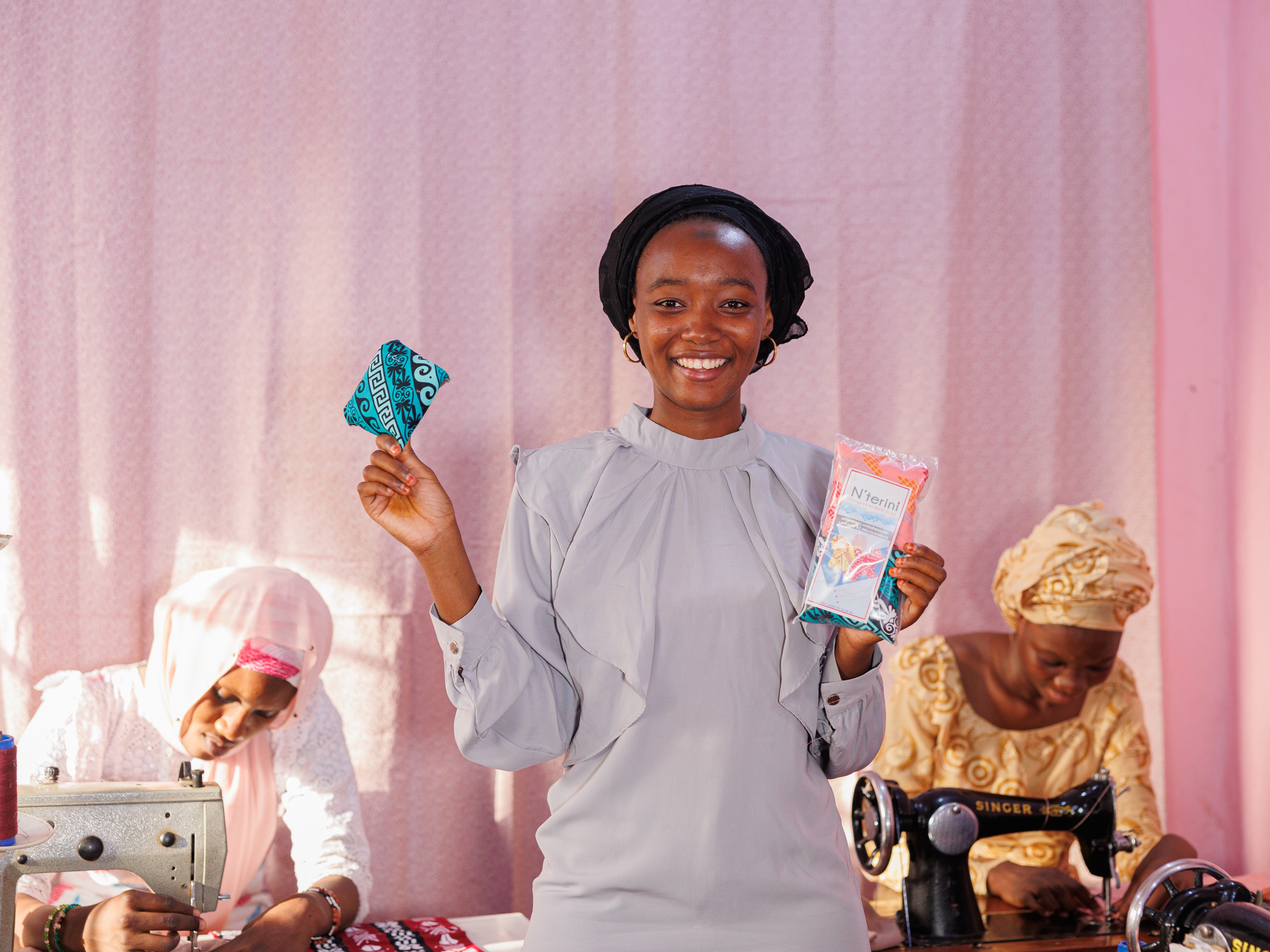 young woman holding reusable